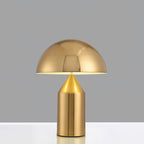 Mushroom Dome Metal Table Lamp With Sculptural Base