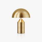 Mushroom Dome Metal Table Lamp With Sculptural Base