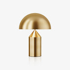 Mushroom Dome Metal Table Lamp With Sculptural Base
