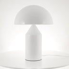 Mushroom Dome Metal Table Lamp With Sculptural Base