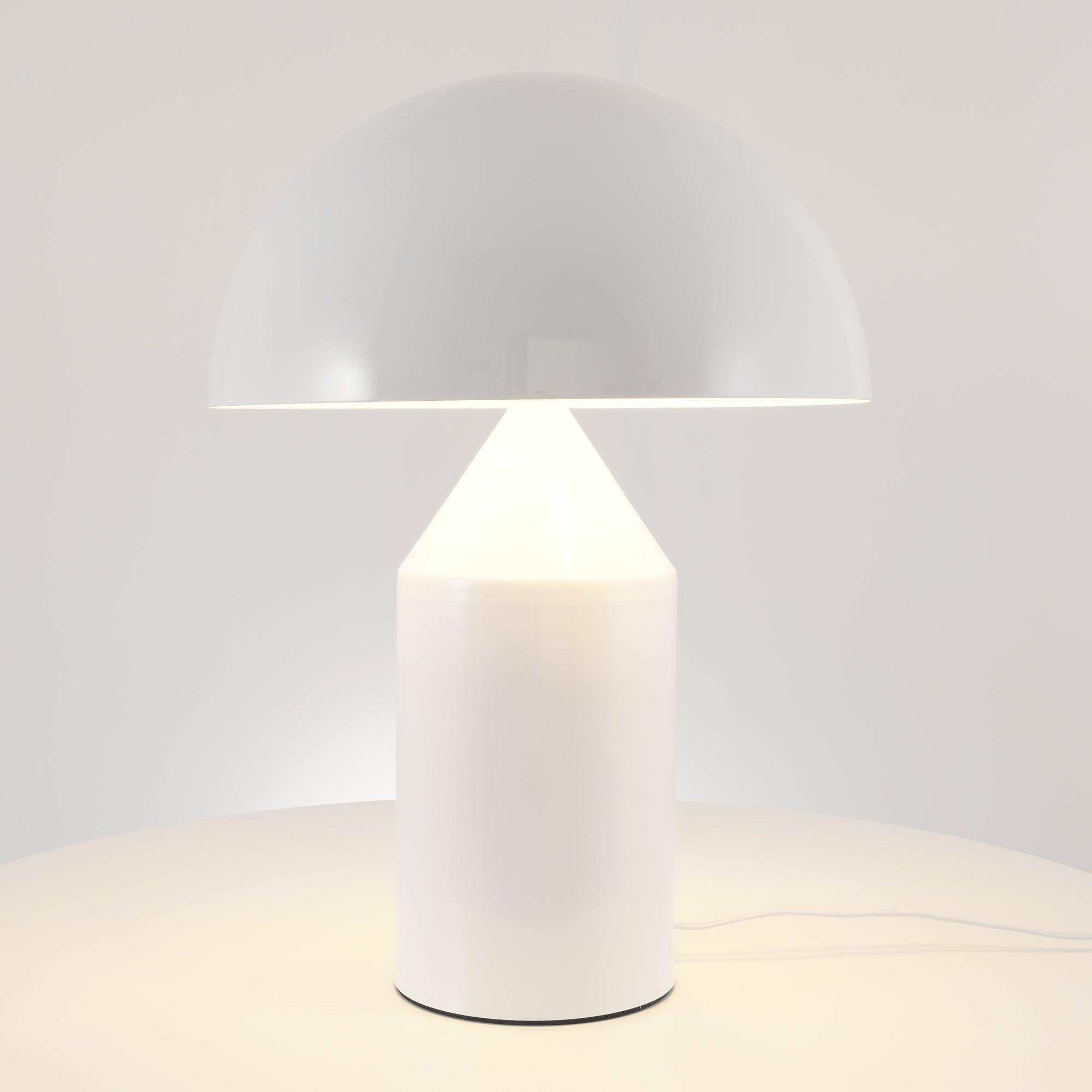 Mushroom Dome Metal Table Lamp With Sculptural Base