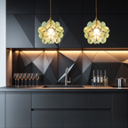 Flower Glass Petal Cluster Pendant Light