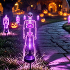 Solar Skeleton Stake Light Halloween Garden Light LED Outdoor Ground Light Waterproof Skeleton Pathway Decoration for Yard and Lawn