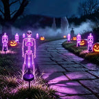 Solar Skeleton Stake Light Halloween Garden Light LED Outdoor Ground Light Waterproof Skeleton Pathway Decoration for Yard and Lawn