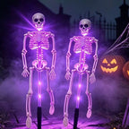 Solar Skeleton Stake Light Halloween Garden Light LED Outdoor Ground Light Waterproof Skeleton Pathway Decoration for Yard and Lawn