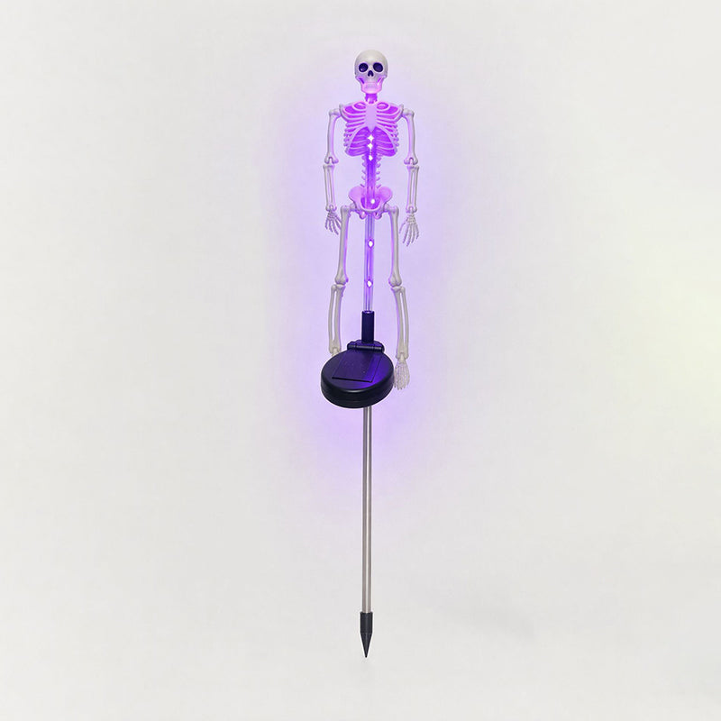 Solar Skeleton Stake Light Halloween Garden Light LED Outdoor Ground Light Waterproof Skeleton Pathway Decoration for Yard and Lawn