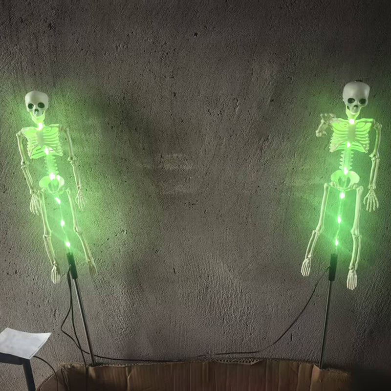 Solar Skeleton Stake Light Halloween Garden Light LED Outdoor Ground Light Waterproof Skeleton Pathway Decoration for Yard and Lawn