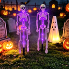 Solar Skeleton Stake Light Halloween Garden Light LED Outdoor Ground Light Waterproof Skeleton Pathway Decoration for Yard and Lawn