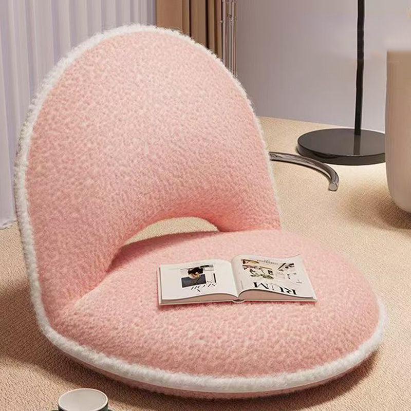 Foldable Floor Chair with Adjustable Backrest Padded Corduroy or Sherpa Fabric Armless Lazy Seat Carbon Steel Frame for Living Room and Bedroom