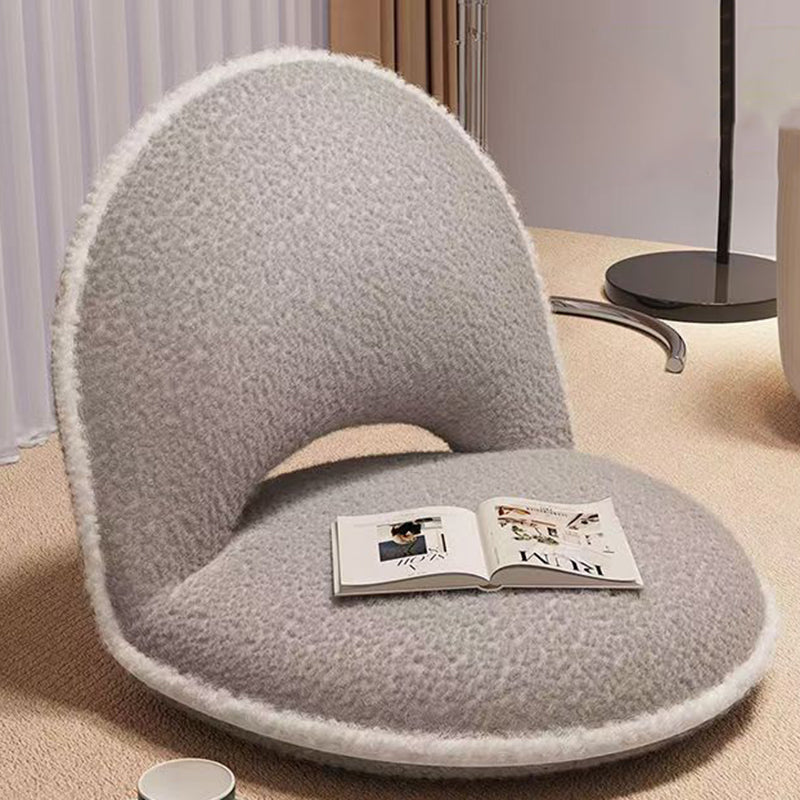 Foldable Floor Chair with Adjustable Backrest Padded Corduroy or Sherpa Fabric Armless Lazy Seat Carbon Steel Frame for Living Room and Bedroom