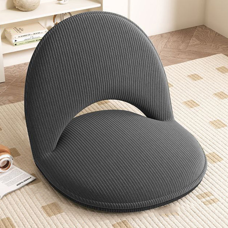 Foldable Floor Chair with Adjustable Backrest Padded Corduroy or Sherpa Fabric Armless Lazy Seat Carbon Steel Frame for Living Room and Bedroom