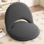 Foldable Floor Chair with Adjustable Backrest Padded Corduroy or Sherpa Fabric Armless Lazy Seat Carbon Steel Frame for Living Room and Bedroom