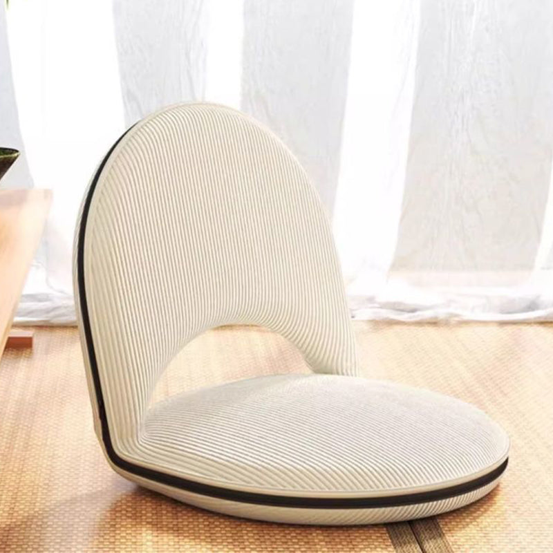 Foldable Floor Chair with Adjustable Backrest Padded Corduroy or Sherpa Fabric Armless Lazy Seat Carbon Steel Frame for Living Room and Bedroom