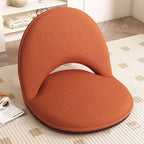 Foldable Floor Chair with Adjustable Backrest Padded Corduroy or Sherpa Fabric Armless Lazy Seat Carbon Steel Frame for Living Room and Bedroom