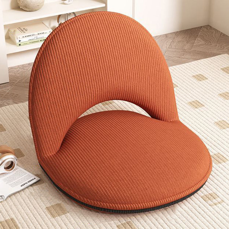 Foldable Floor Chair with Adjustable Backrest Padded Corduroy or Sherpa Fabric Armless Lazy Seat Carbon Steel Frame for Living Room and Bedroom