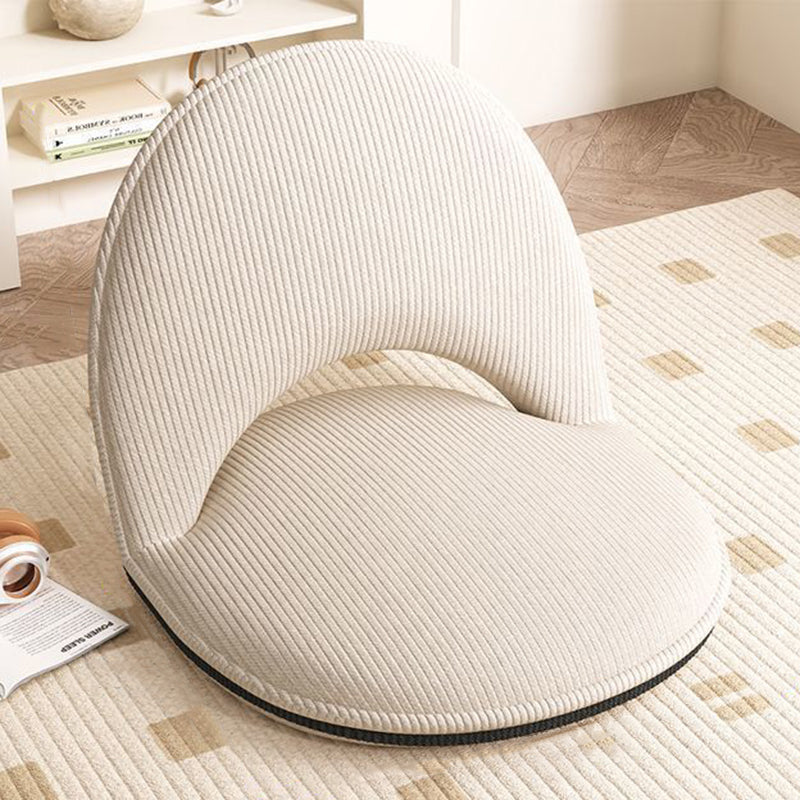 Foldable Floor Chair with Adjustable Backrest Padded Corduroy or Sherpa Fabric Armless Lazy Seat Carbon Steel Frame for Living Room and Bedroom