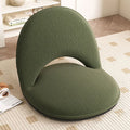 Foldable Floor Chair with Adjustable Backrest Padded Corduroy or Sherpa Fabric Armless Lazy Seat Carbon Steel Frame for Living Room and Bedroom
