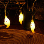Halloween Ghost String Lights LED Copper Wire Fairy Lights Waterproof Outdoor Ghost Lights for Garden | Fence and Party Decoration