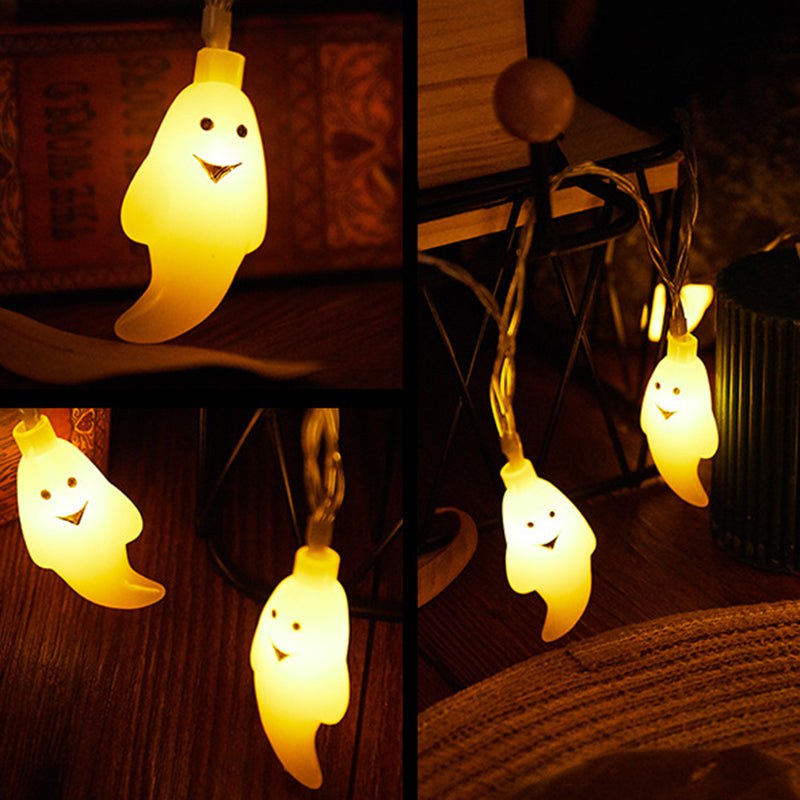 Halloween Ghost String Lights LED Copper Wire Fairy Lights Waterproof Outdoor Ghost Lights for Garden | Fence and Party Decoration