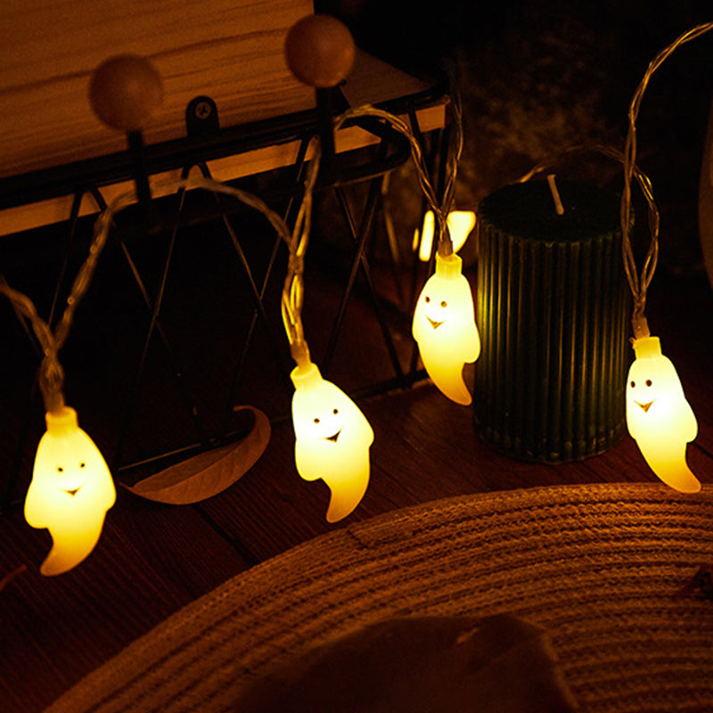 Halloween Ghost String Lights LED Copper Wire Fairy Lights Waterproof Outdoor Ghost Lights for Garden | Fence and Party Decoration