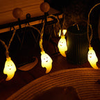Halloween Ghost String Lights LED Copper Wire Fairy Lights Waterproof Outdoor Ghost Lights for Garden | Fence and Party Decoration