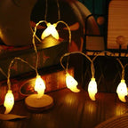 Halloween Ghost String Lights LED Copper Wire Fairy Lights Waterproof Outdoor Ghost Lights for Garden | Fence and Party Decoration
