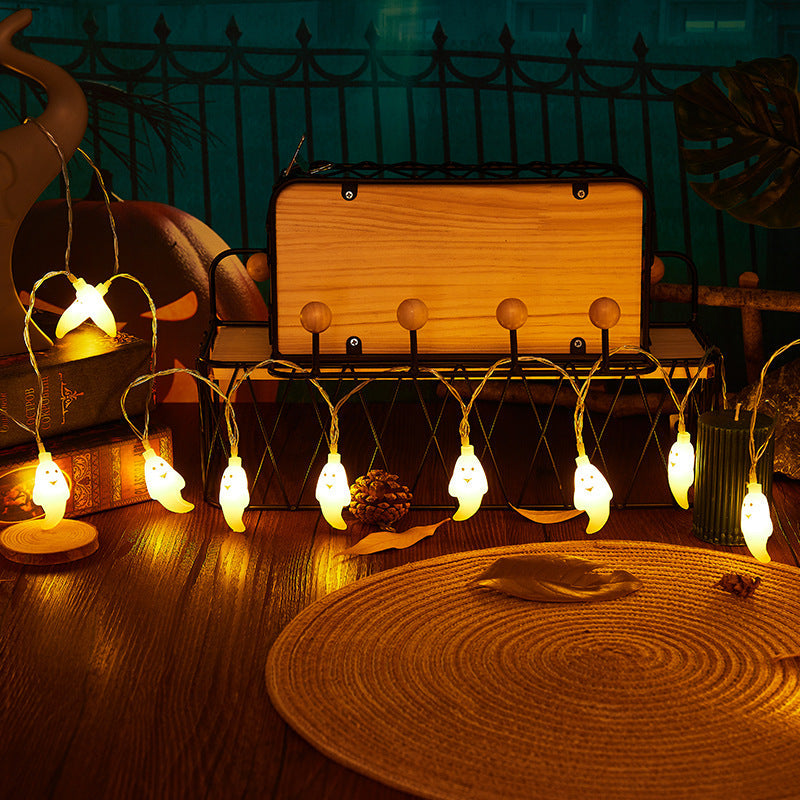 Halloween Ghost String Lights LED Copper Wire Fairy Lights Waterproof Outdoor Ghost Lights for Garden | Fence and Party Decoration