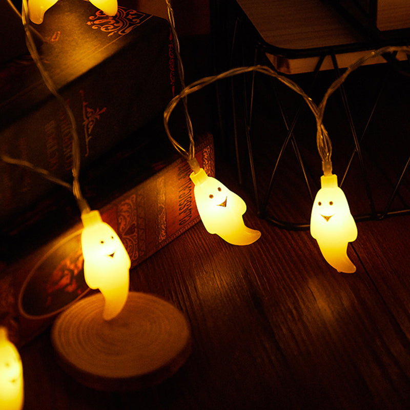 Halloween Ghost String Lights LED Copper Wire Fairy Lights Waterproof Outdoor Ghost Lights for Garden | Fence and Party Decoration
