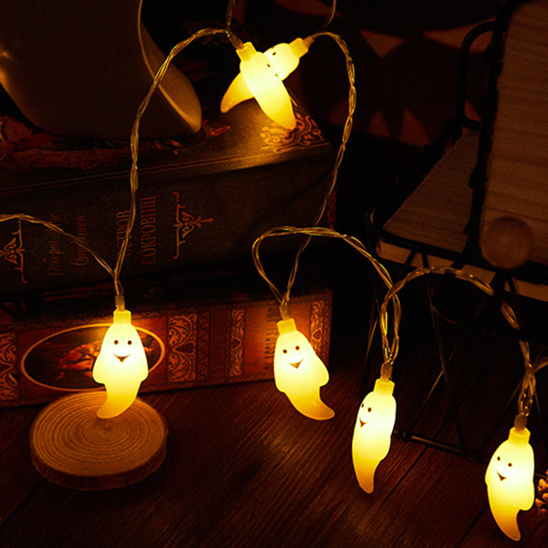 Halloween Ghost String Lights LED Copper Wire Fairy Lights Waterproof Outdoor Ghost Lights for Garden | Fence and Party Decoration