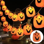 Halloween Pumpkin String Lights LED Jack O Lantern Fairy Lights with Remote Control USB Powered Pumpkin Garland for Party | Garden and Bedroom