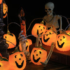 Halloween Pumpkin String Lights LED Jack O Lantern Fairy Lights with Remote Control USB Powered Pumpkin Garland for Party | Garden and Bedroom