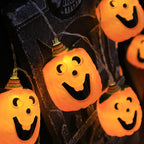 Halloween Pumpkin String Lights LED Jack O Lantern Fairy Lights with Remote Control USB Powered Pumpkin Garland for Party | Garden and Bedroom