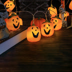 Halloween Pumpkin String Lights LED Jack O Lantern Fairy Lights with Remote Control USB Powered Pumpkin Garland for Party | Garden and Bedroom