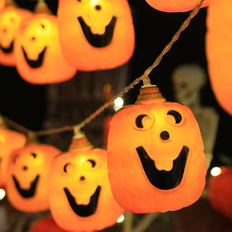 Halloween Pumpkin String Lights LED Jack O Lantern Fairy Lights with Remote Control USB Powered Pumpkin Garland for Party | Garden and Bedroom