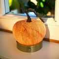 Pumpkin Table Lamp Glass and Metal LED Bedside Lamp USB Powered Touch Control Warm Light Halloween Night Lamp for Bedroom | Desk and Living Room
