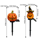 Solar Pumpkin Stake Light Halloween Jack O Lantern Garden Light LED Resin Pumpkin Ground Stake Lamp Waterproof for Lawn | Path and Patio Decoration