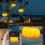 Pumpkin Floor Lamp Resin LED Outdoor Garden Light Waterproof Pumpkin Shaped Lantern Halloween and Autumn Decoration for Patio and Lawn