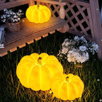 Pumpkin Floor Lamp Resin LED Outdoor Garden Light Waterproof Pumpkin Shaped Lantern Halloween and Autumn Decoration for Patio and Lawn