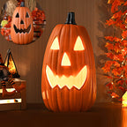 Pumpkin Lamp LED Jack O Lantern Light Carved Pumpkin Floor Lamp Battery Operated Halloween Lantern for Living Room | Hallway and Shop Display