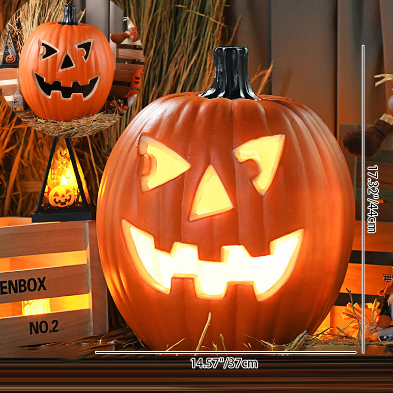 Pumpkin Lamp LED Jack O Lantern Light Carved Pumpkin Floor Lamp Battery Operated Halloween Lantern for Living Room | Hallway and Shop Display