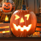 Pumpkin Lamp LED Jack O Lantern Light Carved Pumpkin Floor Lamp Battery Operated Halloween Lantern for Living Room | Hallway and Shop Display