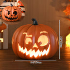 Pumpkin Lamp LED Jack O Lantern Light Carved Pumpkin Floor Lamp Battery Operated Halloween Lantern for Living Room | Hallway and Shop Display