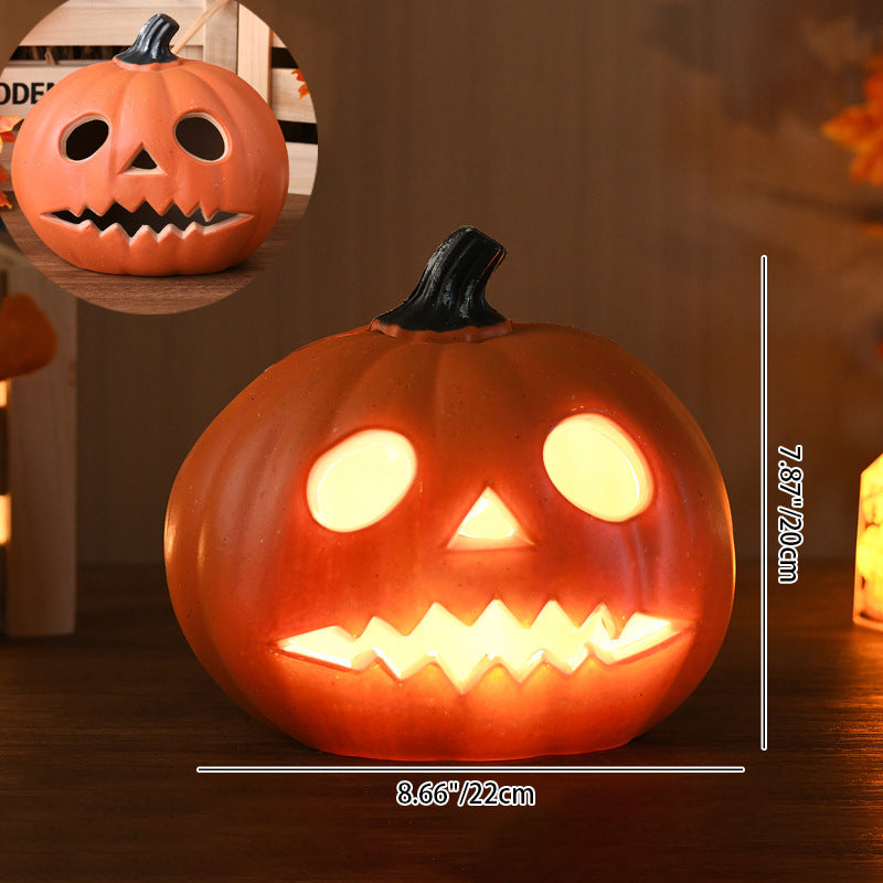 Pumpkin Lamp LED Jack O Lantern Light Carved Pumpkin Floor Lamp Battery Operated Halloween Lantern for Living Room | Hallway and Shop Display