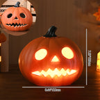 Pumpkin Lamp LED Jack O Lantern Light Carved Pumpkin Floor Lamp Battery Operated Halloween Lantern for Living Room | Hallway and Shop Display
