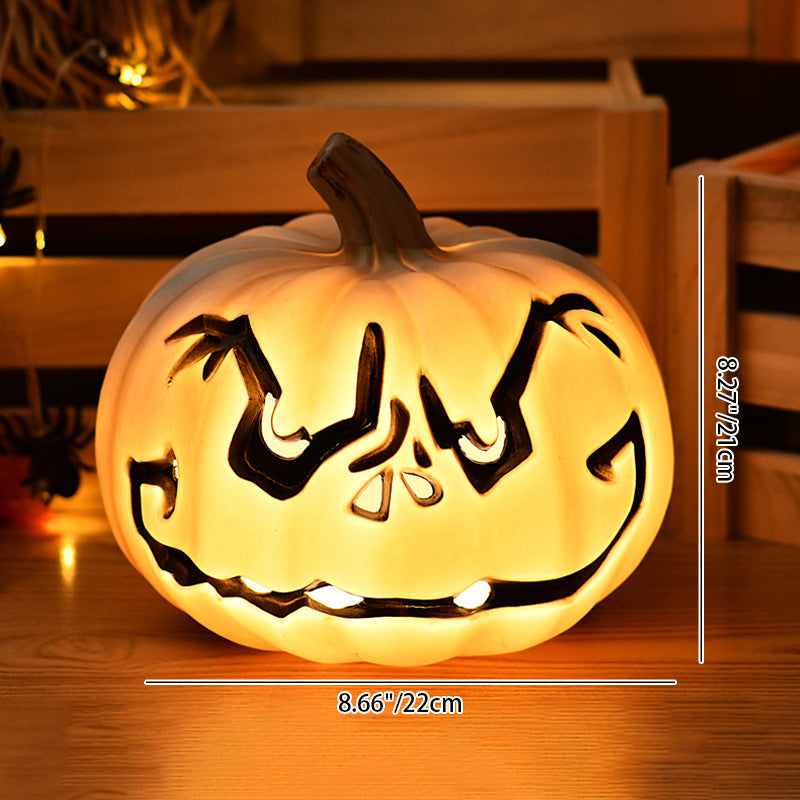 Pumpkin Lamp LED Jack O Lantern Light Carved Pumpkin Floor Lamp Battery Operated Halloween Lantern for Living Room | Hallway and Shop Display