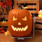 Pumpkin Lamp LED Jack O Lantern Light Carved Pumpkin Floor Lamp Battery Operated Halloween Lantern for Living Room | Hallway and Shop Display