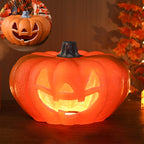 Pumpkin Lamp LED Jack O Lantern Light Carved Pumpkin Floor Lamp Battery Operated Halloween Lantern for Living Room | Hallway and Shop Display