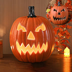 Pumpkin Lamp LED Jack O Lantern Light Carved Pumpkin Floor Lamp Battery Operated Halloween Lantern for Living Room | Hallway and Shop Display