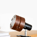 Wooden Clip On Spotlight Japanese Style Clamp Lamp Adjustable Wood and Metal Reading Light for Bedside | Shelf and Desk