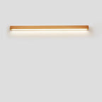 Solid Wood LED Wall Light Linear Strip Wall Lamp Japanese Minimalist Mirror Light for Bathroom Vanity | Bedside and Hallway